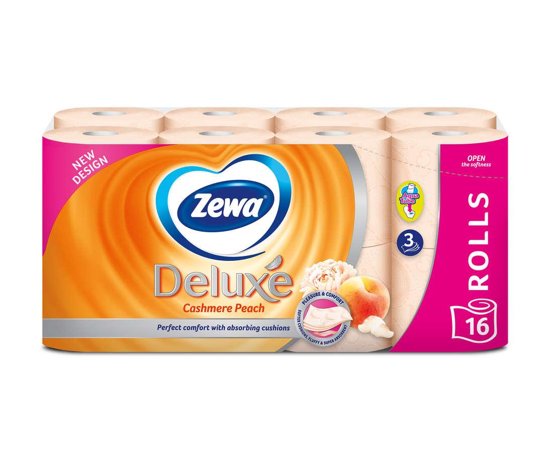 Туалетний папір Zewa Deluxe Cashmere Peach тришаровий (персик) 16 шт.