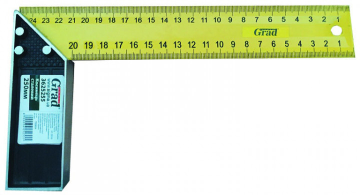 Кутник будівельний Grad 3625255 сталь. 25 см Акв 9304, фото 1