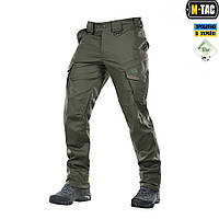 Тактические мужские штаны Рип-стоп с водозащитной пропиткой M-Tac Aggressor Gen.II Flex Army Olive