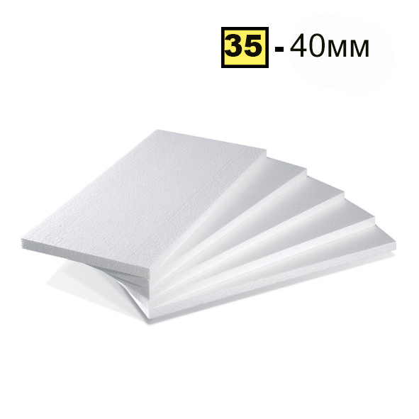 Пінопласт ПСБ-С-35 40мм 1000*500мм, фото 1