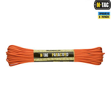 Паракордовий шнур мотузка 4 мм M-Tac тактичний для виживання 550 Type III Safety Orange 15 м