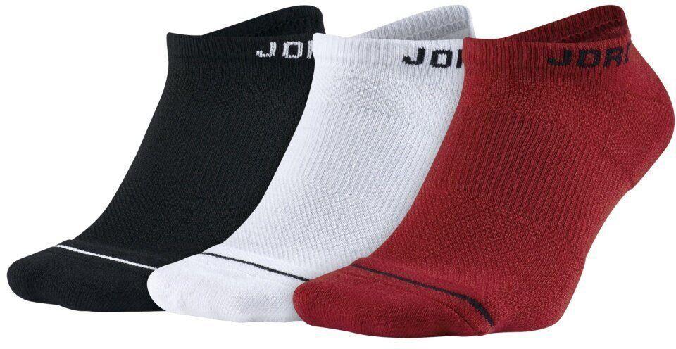Шкарпетки баскетбольні спортивні Nike Jordan Jumpman No Show 3-pack чорні-білі-сірі (SX5546-018)