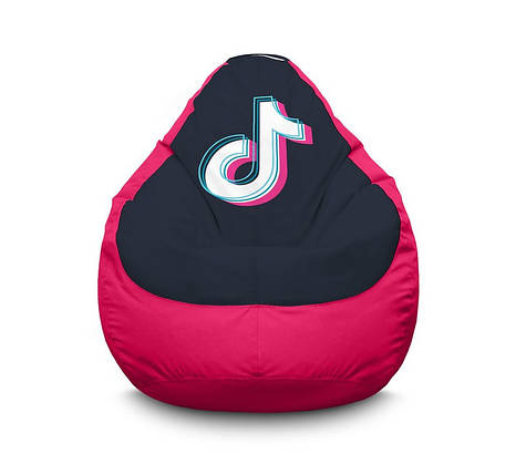 Крісло мішок "Tik Tok. Logo. Pink" Оксфорд, фото 1