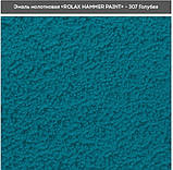 Фарба емаль молоткова по металу 3в1 алкідно-уретанова блакитна (0,75 л) Ролакс, фото 3