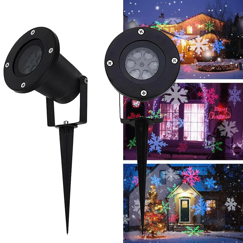 Декоративний вуличний лазерний LED проектор Christmas Laser Projector 16 картриджів, фото 1