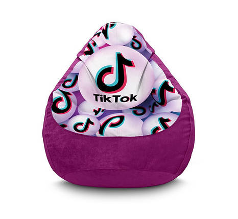 Крісло мішок "Tik Tok. Sphere. Violet" Флок, фото 1