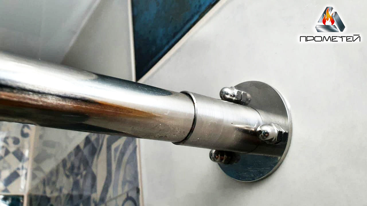Пряма труба для душової шторки з нержавіючої сталі у ванну, Ø20мм, 25мм, 30мм, 32мм, фото 1