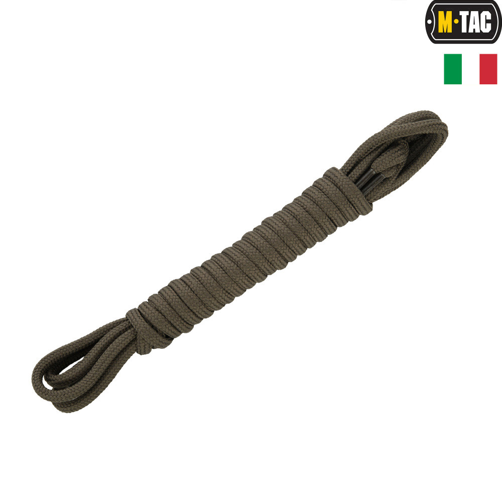 Армійські тактичні шнурки M-Tac з водовідштовхувальним просоченням (Італія) Olive 135 см