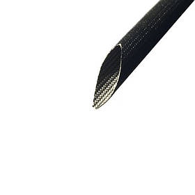 ТКСП 10 мм трубка скловолоконна із силіконовим покриттям 1 м Чорний