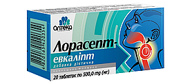 Лорасепт-евкаліпт табл по 500 мг No20