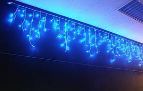 Гірлянда №RV-46 БАХРОМА/СИНЯ/проз.шнур/120LED ламп/300-70см./+перехідник 12986