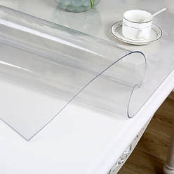 М'яке скло Прозора силіконова скатертина на стіл Soft Glass Захист для меблів 4.0х1.0 м (Товщина 2мм)