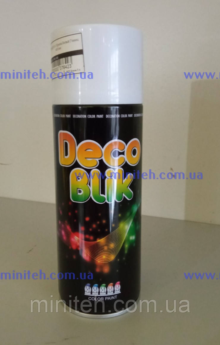 DECO BLIK 9010 Фарба Білий Глянець 400 мл, фото 1