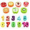 Дерев'яна іграшка набір для навчання "цифри-фрукти". Розвиваючі іграшки для дітей, AL2229-00, фото 3