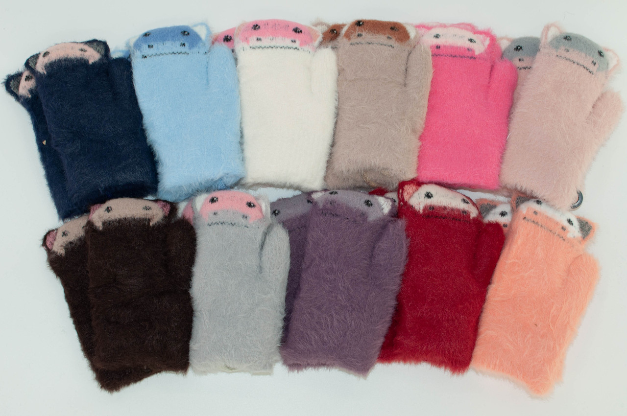 ОПТ Рукавиці утеплені махрові, р. 12 (1-2 роки), виробник Китай (6 шт./набір), фото 1