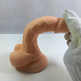 Фаллоімітатор реаліст на присмоктуванні, розмір: 17.2*3.5 см., фото 6