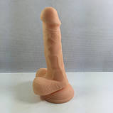 Фаллоімітатор реаліст на присмоктуванні, розмір: 17.2*3.5 см., фото 7