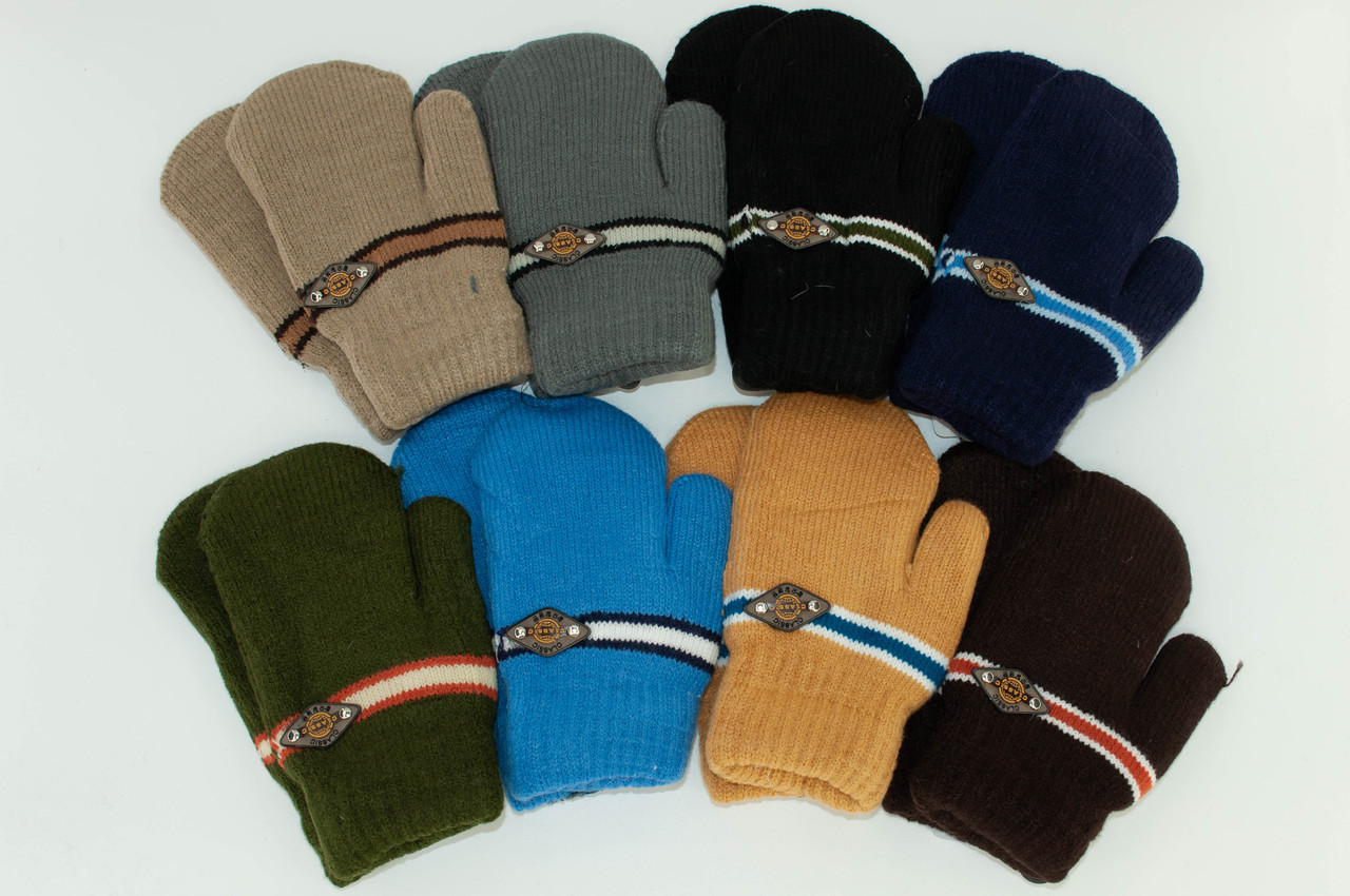 ОПТ Рукавиці утеплені, р. 15 (7-8 років), виробник Китай (12 шт./набір), фото 1