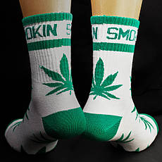 Шкарпетки CANNABIS Smokin білі р38-42, фото 4