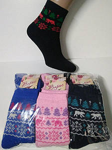 Шкарпетки жіночі повна махра "Зимова казка" 23-25 р. (Зимові) Варос
