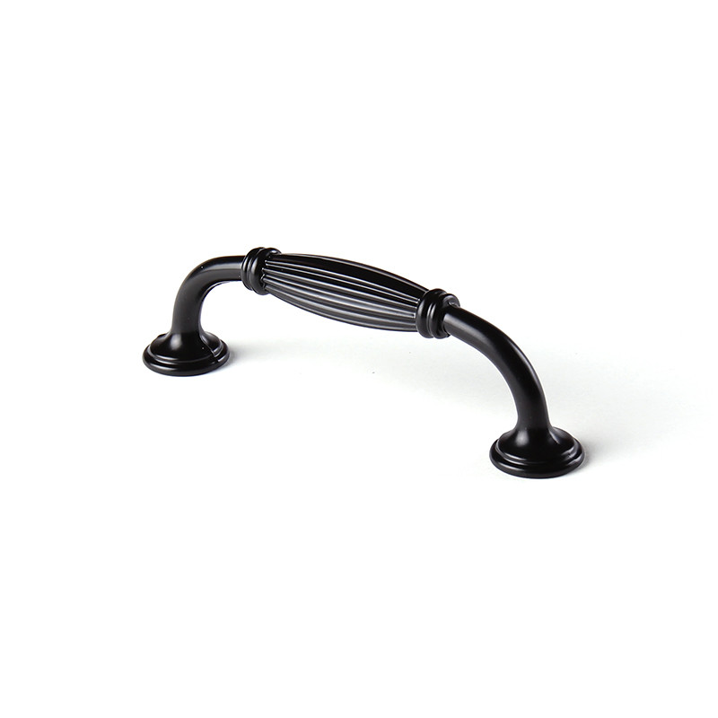 Ручка меблева Larvij 96 х 34 х 25 мм Скоба Чорна. Меблева фурнітура. (L4.008.96BL)