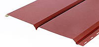Металевий софіт для підшивки даху червоний (RAL 3005 перферована / гладка)