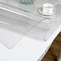 Силіконове м'яке скло Прозора захисна скатертина для столу та меблів Soft Glass (3.4х1.0м) товщина 1.5мм, фото 8