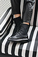Стильные ботинки Alexander McQueen Boots Black. Ботинки женские Александр Маккуин черные.