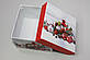 Коробочка подарункова новорічна квадратна з малюнком 9 см, фото 3
