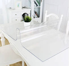 Силіконове м'яке скло Прозора захисна скатертина для столу та меблів Soft Glass (3.8х1.0м) товщина 1.5мм, фото 2