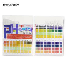 Лакмусовий папір для вимірювання рН (рН-тест) 0-14.0 рН (слина, сеча, грунт, вода і т.д) 100 смужок