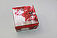 Коробочка подарункова новорічна квадратна з малюнком 9 см, фото 2