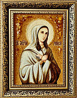 Ікона Св.Раїси з бурштину Іменна ікона з бурштину Св. Раіса