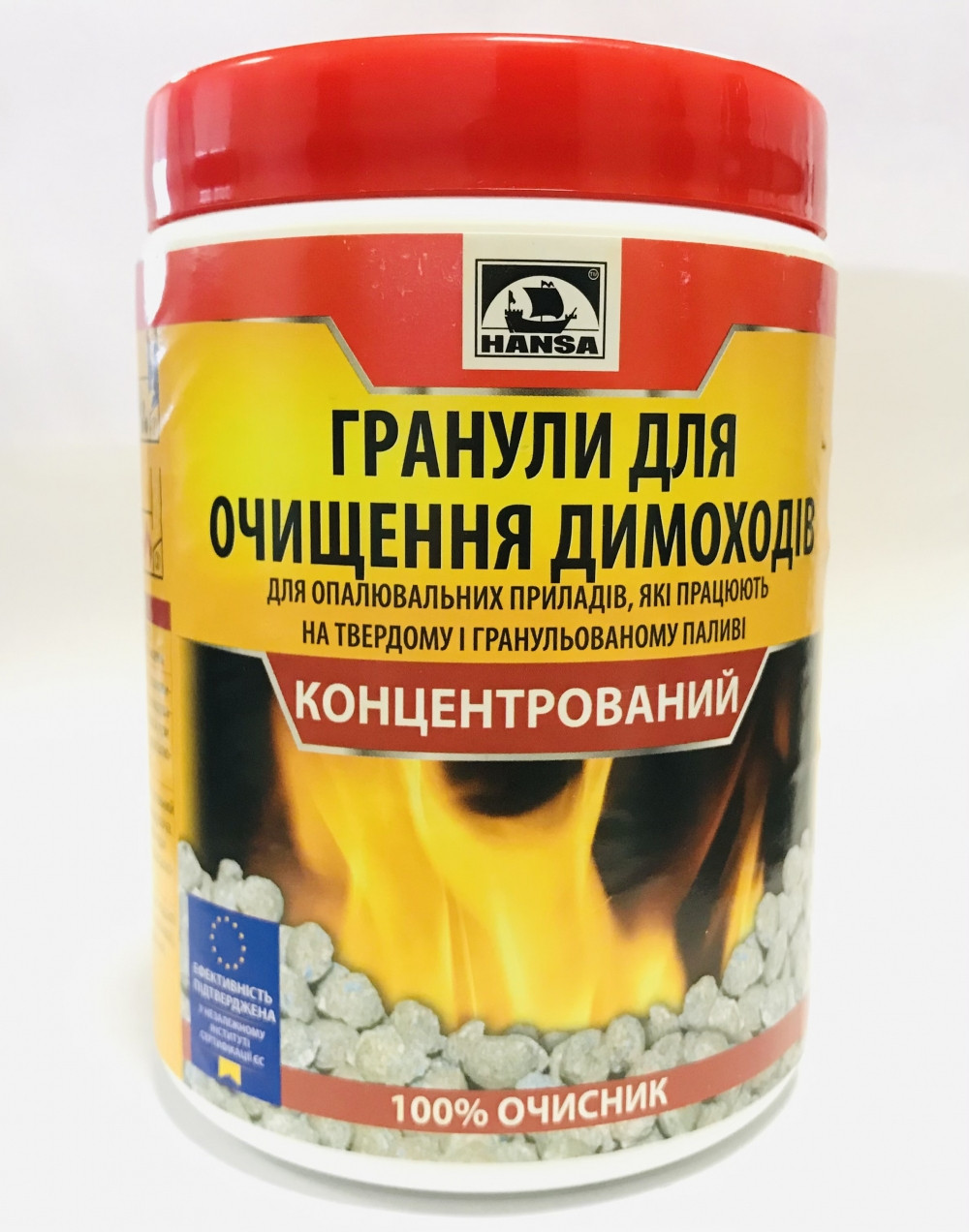 Гранульований каталізатор сажі для чищення димоходу Hansa 0.5 кг, фото 1