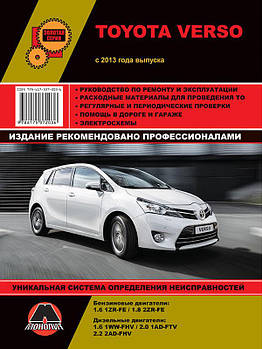 Toyota Verso з 2013 р. Керівництво по ремонту та експлуатації