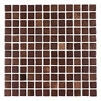 Мозаїка АкваМо коричнева, неслизька PW25208 Anti Brown 31.7х31.7 скляна для ванни, душової, басейну за 1 ШТ