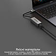 Перехідник Promate GigaLink-C USB Type-C/Ethernet 1Гбіт/с Grey (gigalink-c.grey), фото 3