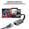 Перехідник Promate GigaLink-C USB Type-C/Ethernet 1Гбіт/с Grey (gigalink-c.grey), фото 5