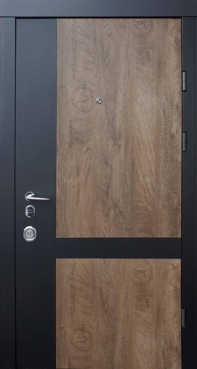 Вхідні двері Qdoors Авангард Франк-М зрубав дерева коньячний