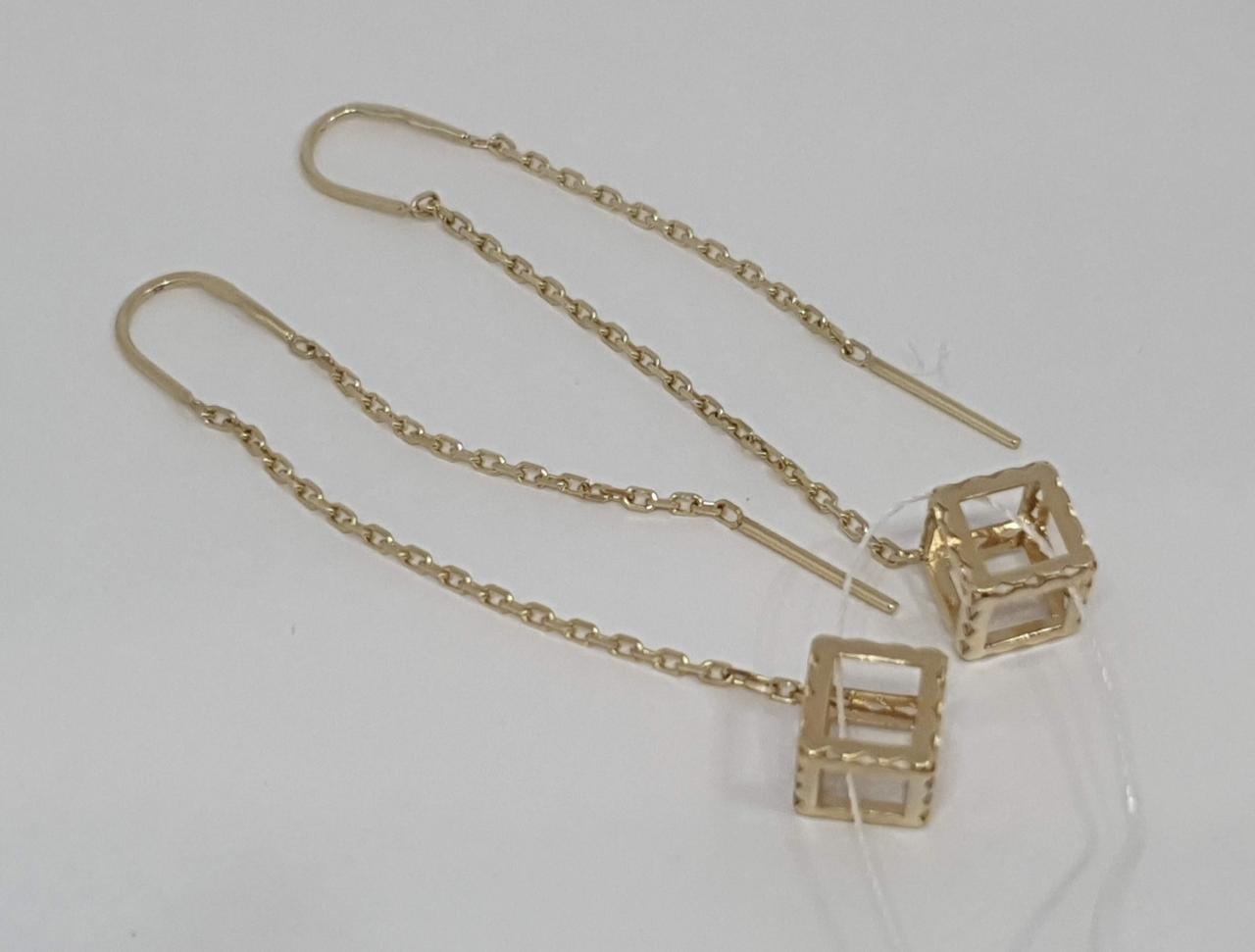 Золоті сережки-протяжки. СПП801ЛИ