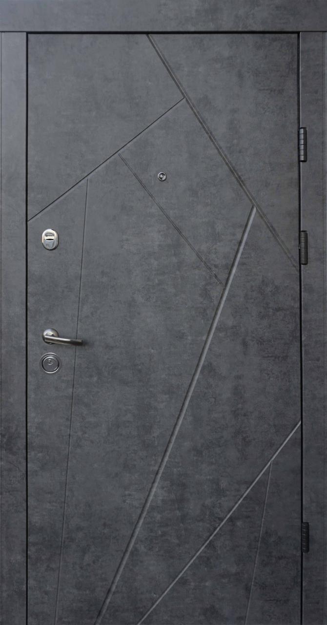 Вхідні двері Qdoors Ультра Флеш мармур темний/бетон бежевий