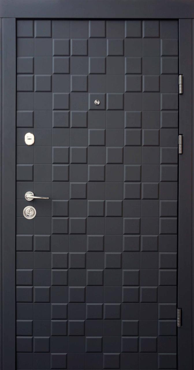 Вхідні двері Qdoors Ультрапровінція софт чорний/білий супермат