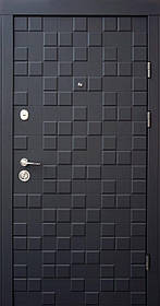 Вхідні двері Qdoors Ультра Онтаріо софт чорний/білий супермат