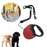 Повідець рулетка з висувною стрічкою для собак до 15 кг повідець 8 м механічний міцний для тварин для цуценят, фото 7