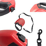 Повідець рулетка з висувною стрічкою для собак до 15 кг повідець 8 м механічний міцний для тварин для цуценят, фото 8