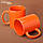 Чашка для сублімації повністю кольорова помаранчева, фото 2