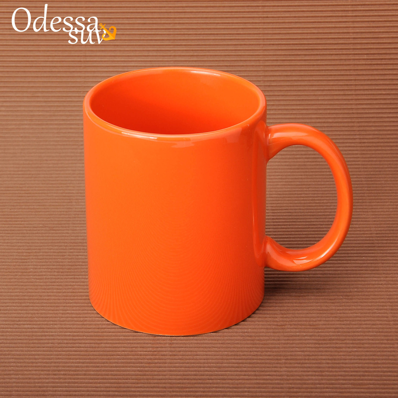 Чашка для сублімації повністю кольорова помаранчева, фото 1