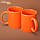 Чашка для сублімації повністю кольорова помаранчева, фото 3