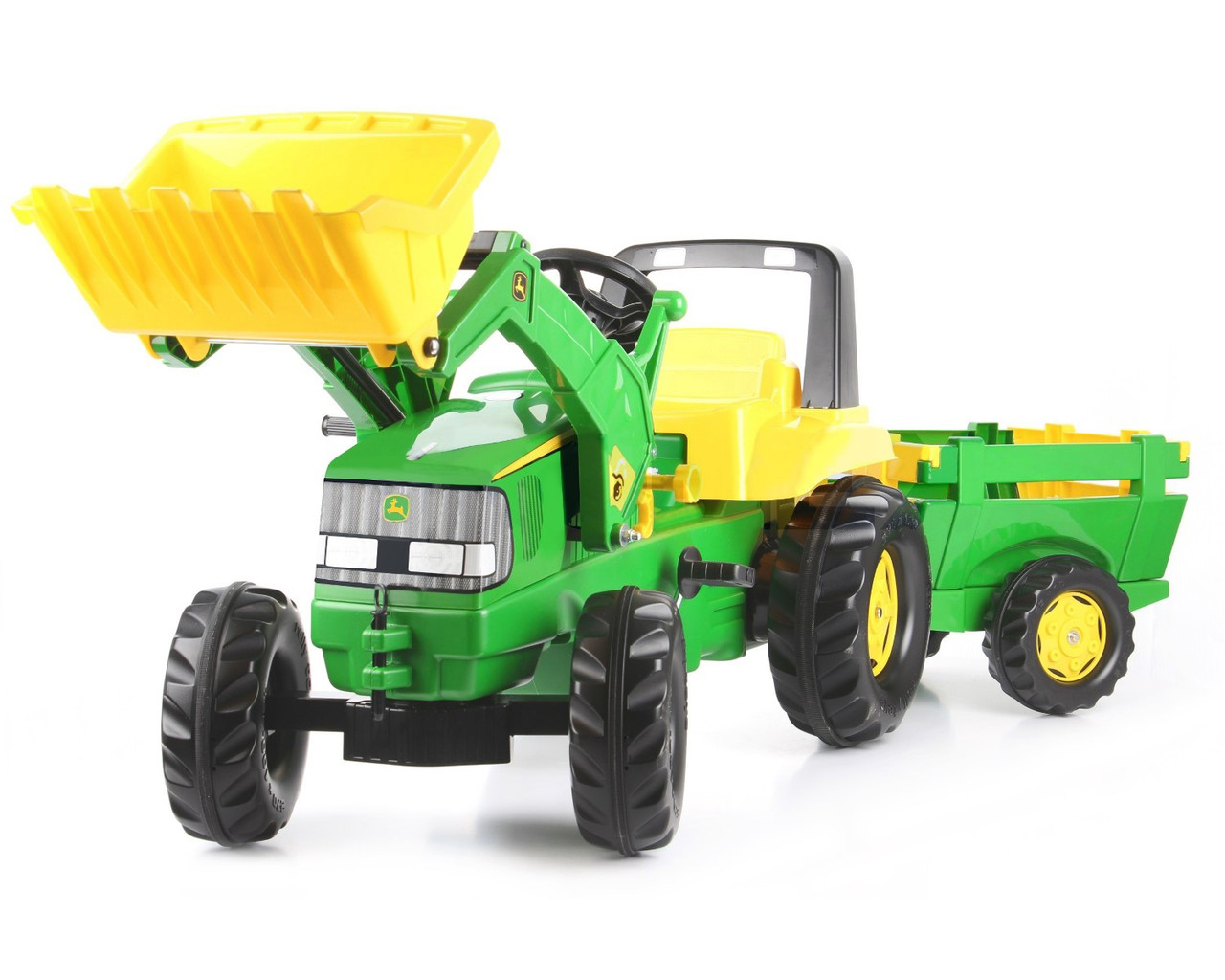Дитячий трактор на педалях Rolly Toys 811496, c причепом і ковшем