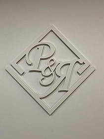 Весільна монограма з ініціалами із фанери з фарбуванням Manific Decor